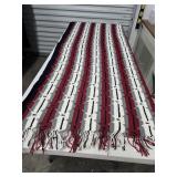 74"ï¿½58" Beautiful Grey/White/Black/Red Crocheted