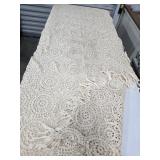 Very Old Hand Crocheted Double Bedspread