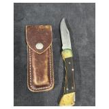 Classic Buck 110 Folding Hunter Knife & Belt Case