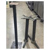 (2) 28" Commercial Restaurant Table Bases & (1)