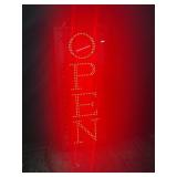 11ï¿½x26" Vertical LED OPEN Sign Features Bright