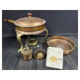 VTG Wick and Lick Copper & Brass Chafing Dish Set