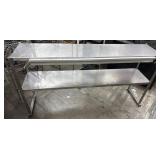 58.5"x13ï¿½x31ï¿½ 2 Tier Stainless Steel Prep Table