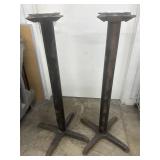 (2) 40" Commercial Restaurant Table Bases
