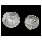 (2) Crystal Bowls 8"&10"