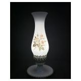 VTG 12" Milkglass Hurricane Table Lamp