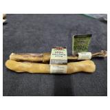 New (1) 7" Bully Stick & Small Collagen Stick