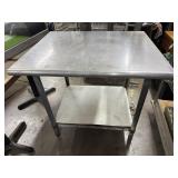 36"x30"33" Stainless Steel Prep Table