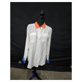 Sz Med White Equipment Femme Silk Button-down