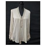 Sz Med Kobi Halperin Melinda Cream Silk Blouse