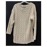 Sz: Med,  525 White Crew Neck Sweater with an