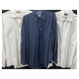 (3) Sz 18/L Button Up Long Sleeve Shirts