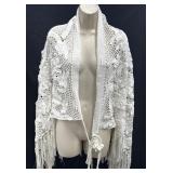 Crochet Lace Cardigan 3D Floral Motifs and