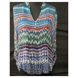 Sz Med Casual Studio Sheer Peasant Blouse