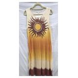 Sz L NEW Sunburst Maxi Sun Dress