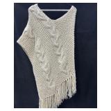 OS White H, Black M, One Sided Poncho