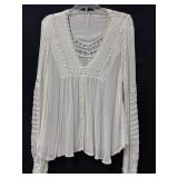 Sz: M, Free People, White Womens Top