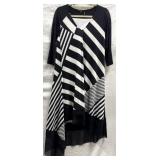 Sz: S, Lior, Black & White Asymmetrical Dress