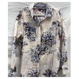 Sz:10, White House Black Market, Floral Blouse