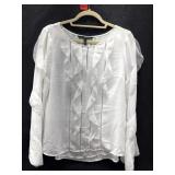 Sz: 8, White House Black Market, White Blouse