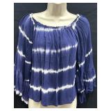 Sz M Karlie Blue Tie Dye Blouse