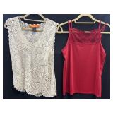 Sz M Cynthia Steffe Ivory Open Knit Sleeveless