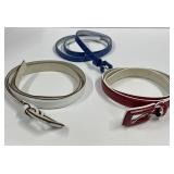 (3) Sz M Leather Belts