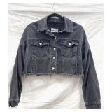 Sz: S, Forever 21, Black Denim Jacket Cropped