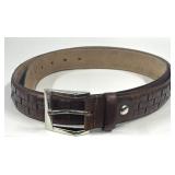 Sz 125 (46-48) Brown Leather Basketweave