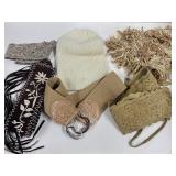 Sz L Belts, Knit Beanie & More