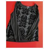 Sz Med Hale Bob Velvet & Beaded Front Top