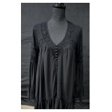 Sz Sm Free People "All Night Long" Button-down