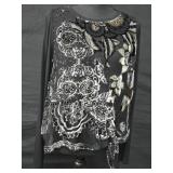 Sz Med Hale Bob Long Sleeved Velvet Appliqued