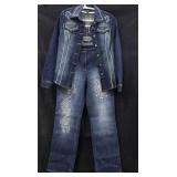 Sz: 8, Christine Phillipe Embroidered Jacket &