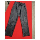 Sz Med PHILANTHROPY FAUX LEATHER CARGO PANT