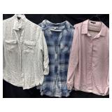 (3) Sz L Button Up Long Sleeve Shirts