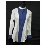 Sz Small STUBBS White Shirt w/Denim Front, C