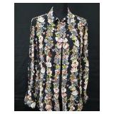 Sz Med Equipment Femme Long Sleeved Button Down