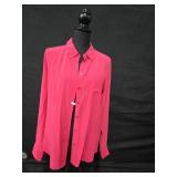 Sz Med Equipment Femme HOT PINK Silk Blouse