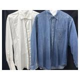 (2) Sz L Button Up Long Sleeve Shirts