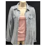 Sz S Woolrich Light Blue Denim Shirt & Pink Tank