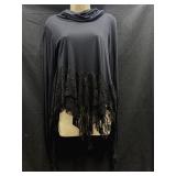 Sz M BrazilRoxx Asymmetrical Long Sleeve Top w/