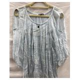 Sz: S, M Made in Italy Embroidered  Flowy Shirt