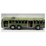 Antique Wooden Green Trolley Bus