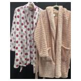 (2) Sz M/L Plush Fleece Robes