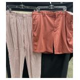 Sz 42 Shorts & Striped Pants