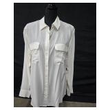 Sz Med Equipment Femme Ivory Silk Blouse & Sz