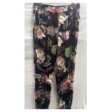 Sz M Boston Proper Floral Jogger Pants Silky Soft