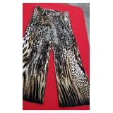 Sz 10 Joseph Ribkoff Animal Print Wide Leg Pants
