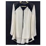 Sz: M, Roth + Rahul, White & Black Blouse